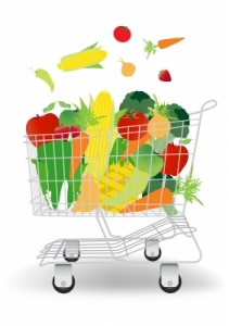 Fruits and Vegetables In Shopping Cart