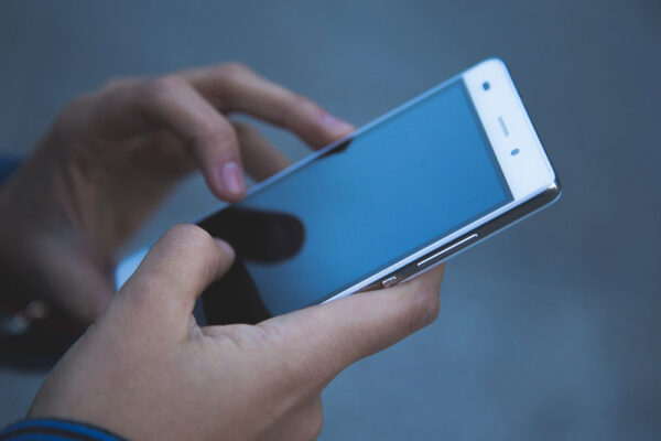 A person holding a phone